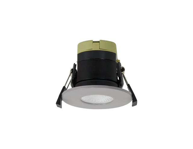 Marangony, 8W, Dimmable CCT LED Fire Rated Downlight, Light Grey Fascia, Cut Out: 70mm, 60° Deg, IP65