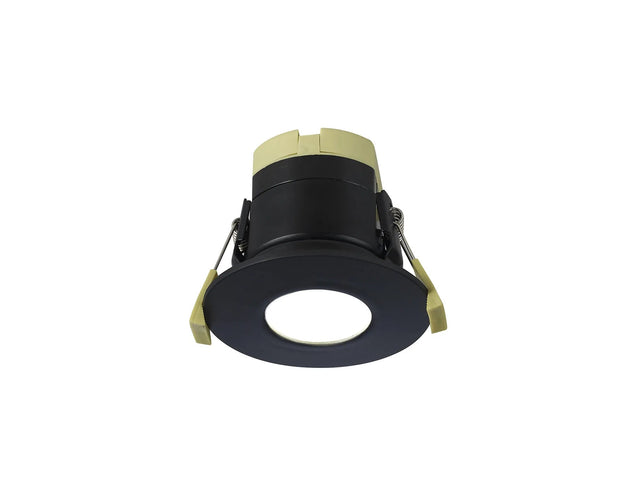 Marangony, 8W, Dimmable CCT LED Fire Rated Downlight, With Matt Black, Cut Out: 70mm, 60° Deg, IP65
