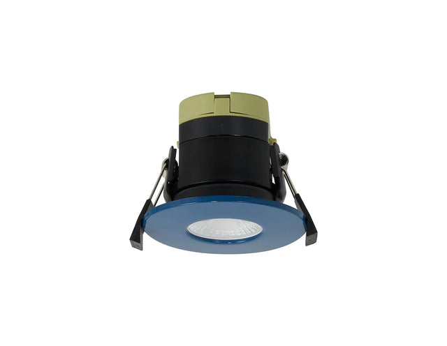 Marangony, 8W, Dimmable CCT LED Fire Rated Downlight, Midnight Blue Fascia, Cut Out: 70mm, 60° Deg, IP65