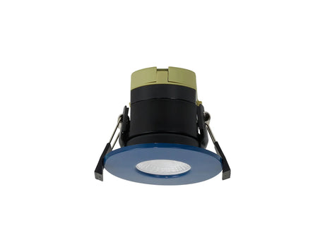 Marangony, 8W, Dimmable CCT LED Fire Rated Downlight, Ocean Blue Fascia, Cut Out: 70mm, 60° Deg, IP65