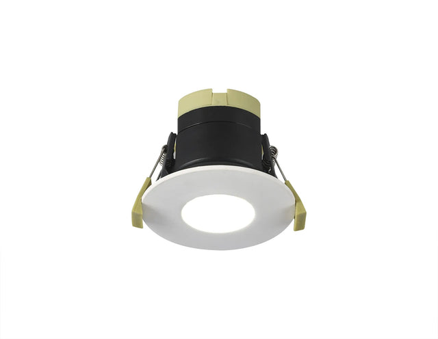 Marangony, 8W, Dimmable CCT LED Fire Rated Downlight, With Matt White, Cut Out: 70mm, 60° Deg, IP65