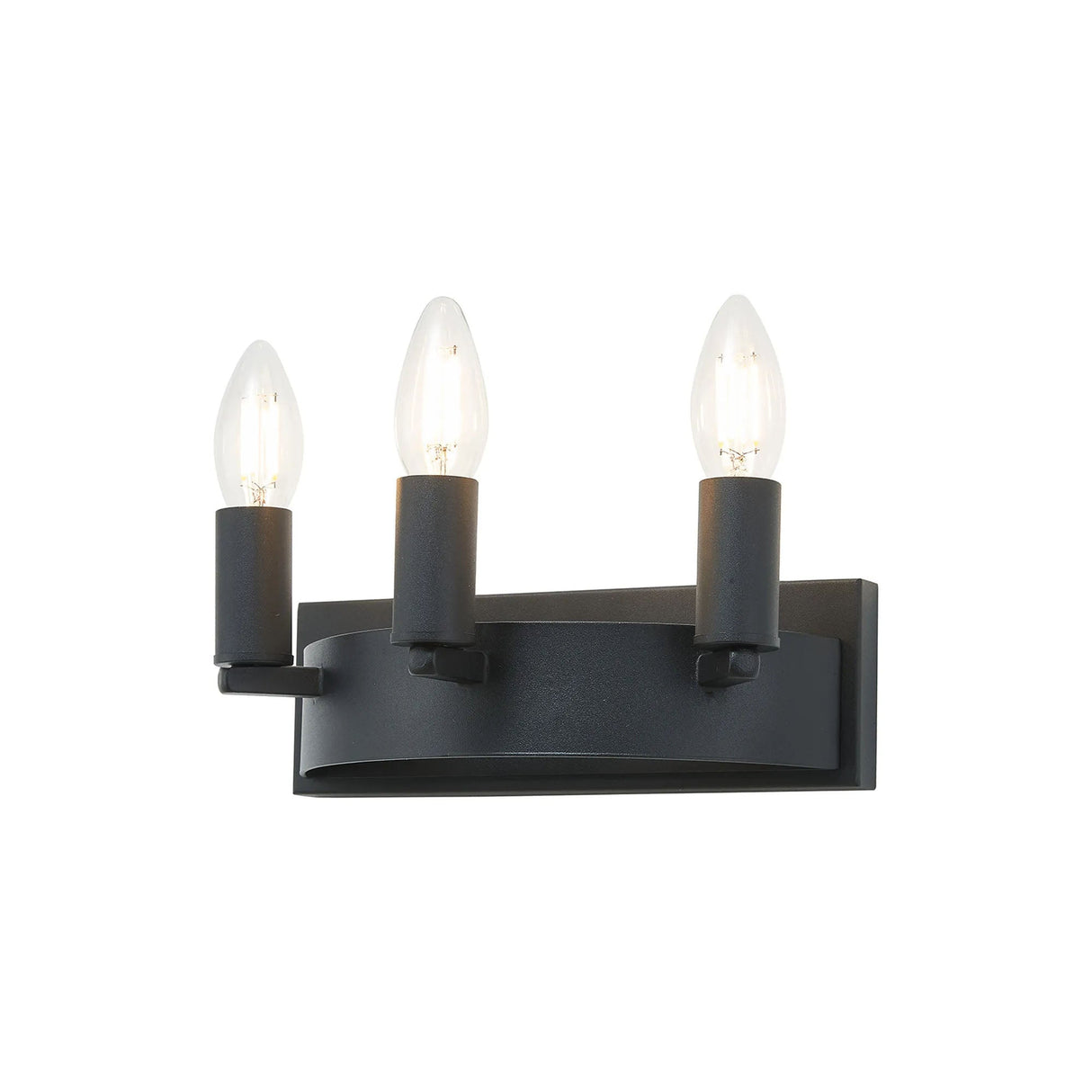 Matete Wall Lamp, 3 Light E14, Satin Black