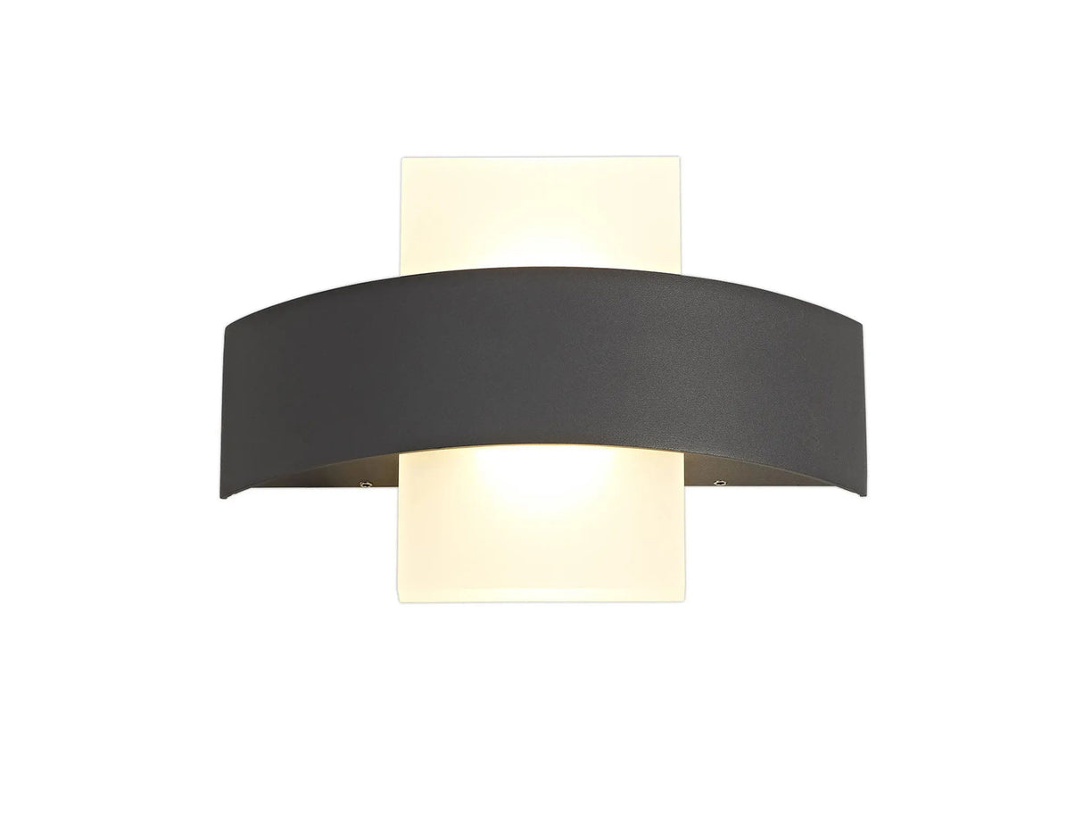 Mcginley Up & Downward Lighting Wall Lamp, 2 x 5W LED, 3000K, IP54, Anthracite