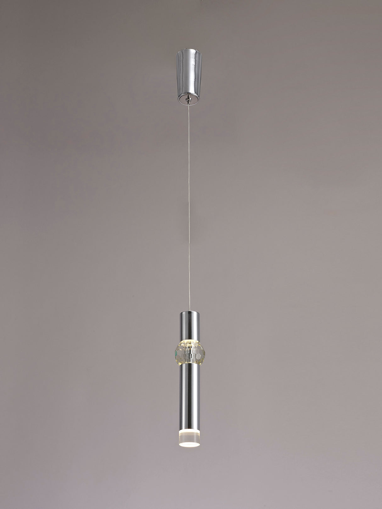 Mclvor 1 Light Pendant, 1 x 5W LED, 3000K, 118lm, Polished Chrome, 3yrs Warranty