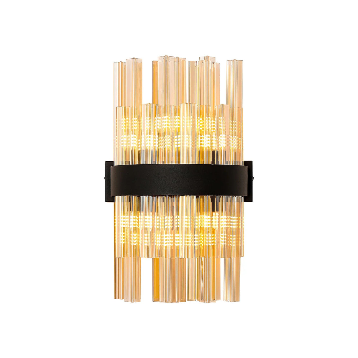 Melville 6 Light G9, Wall Light, Satin Black / Amber