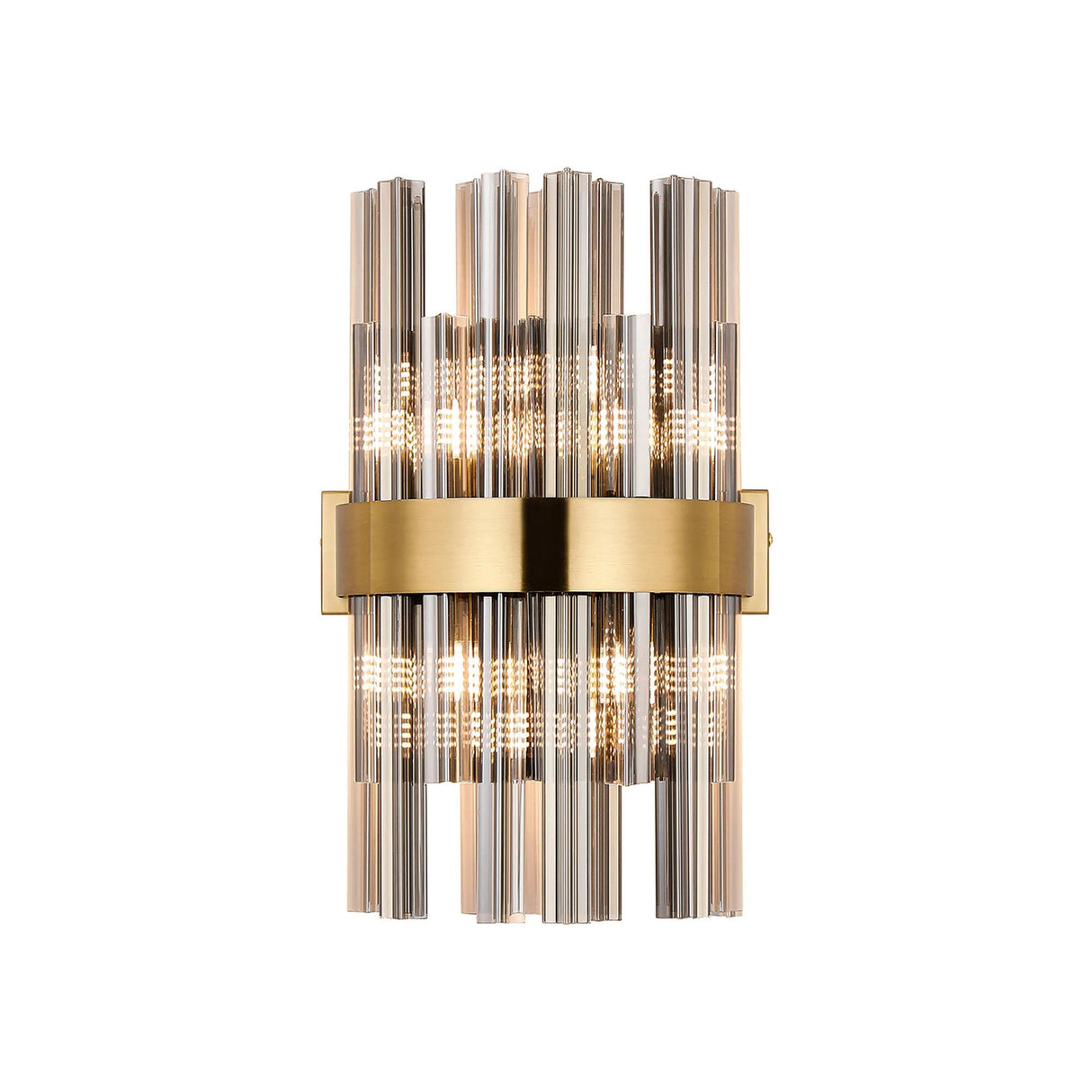 Melville 6 Light G9, Wall Light, Brass / Smoke