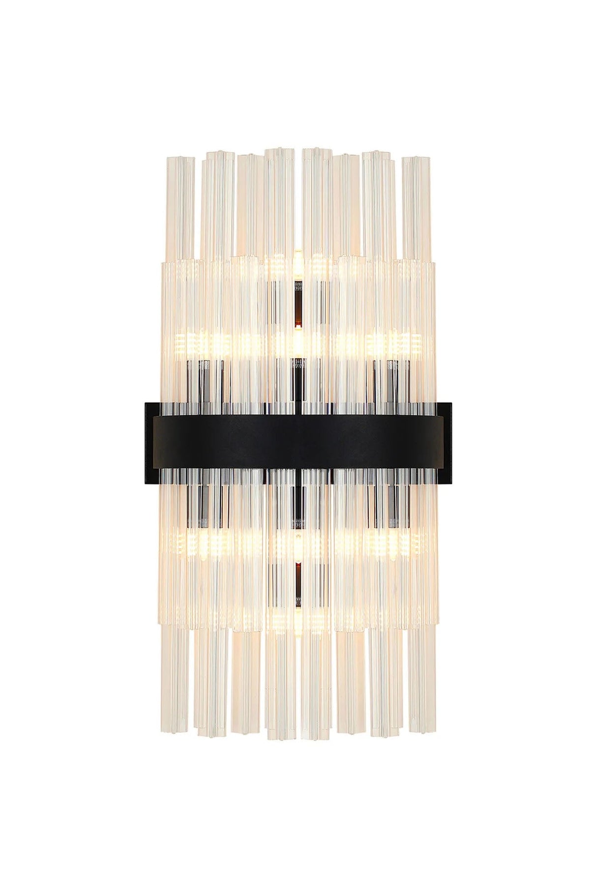 Melville 8 x G9, Wall Light, Satin Black/Clear