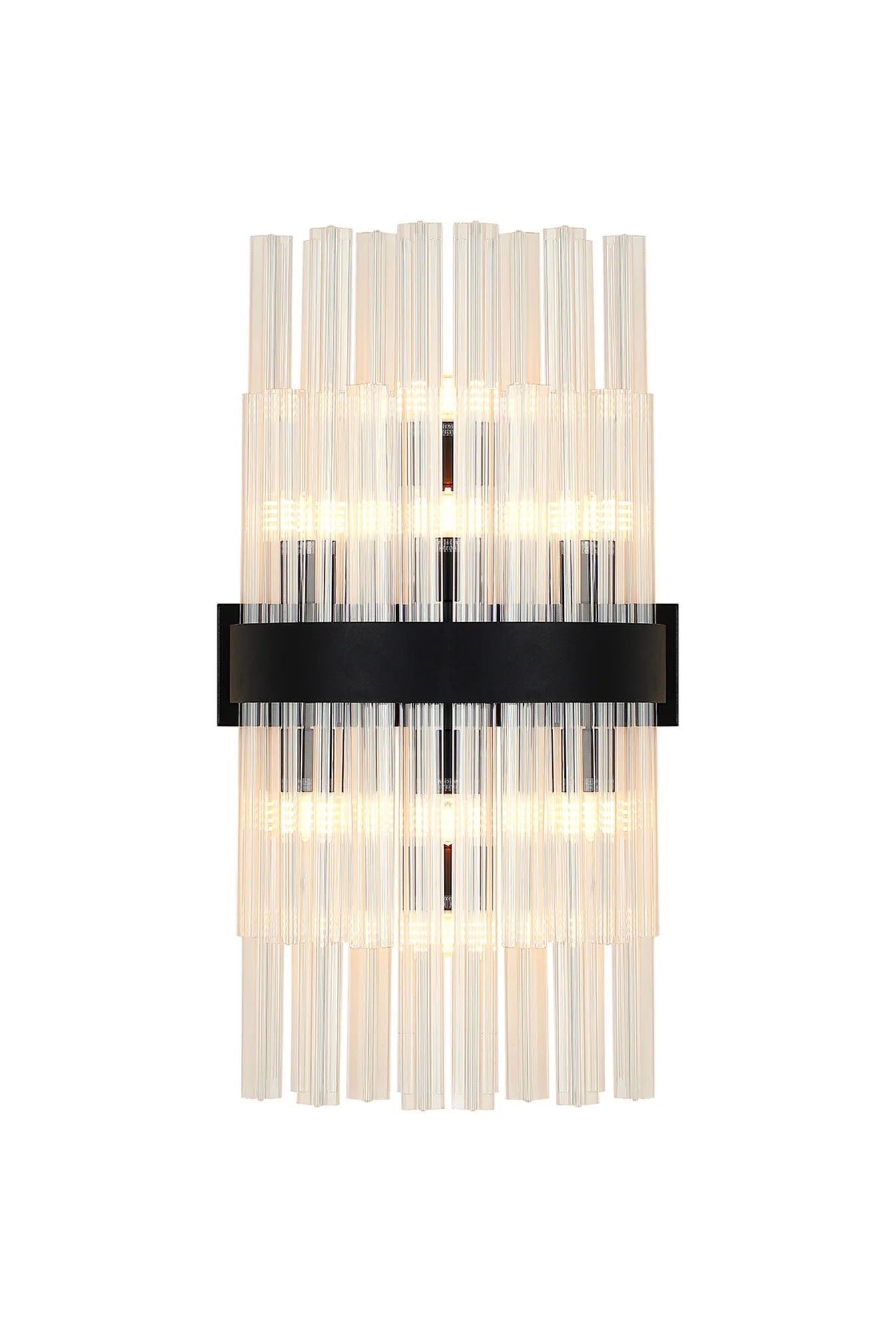 Melville 8 x G9, Wall Light, Satin Black/Clear
