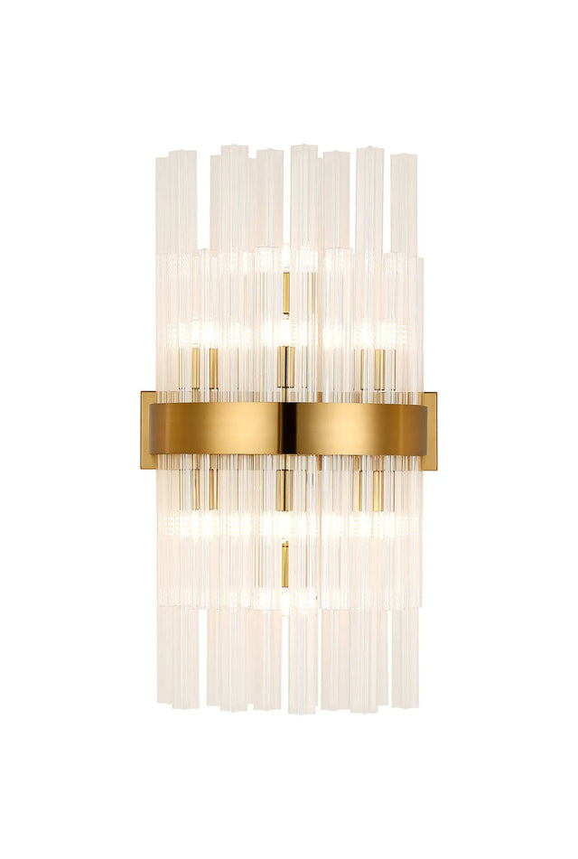 Melville 8 x G9, Wall Light, Brass/Clear