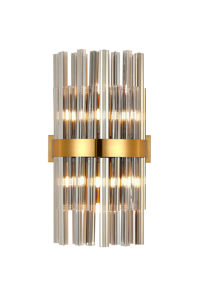 Melville 8 x G9, Wall Light, Brass/Smoke