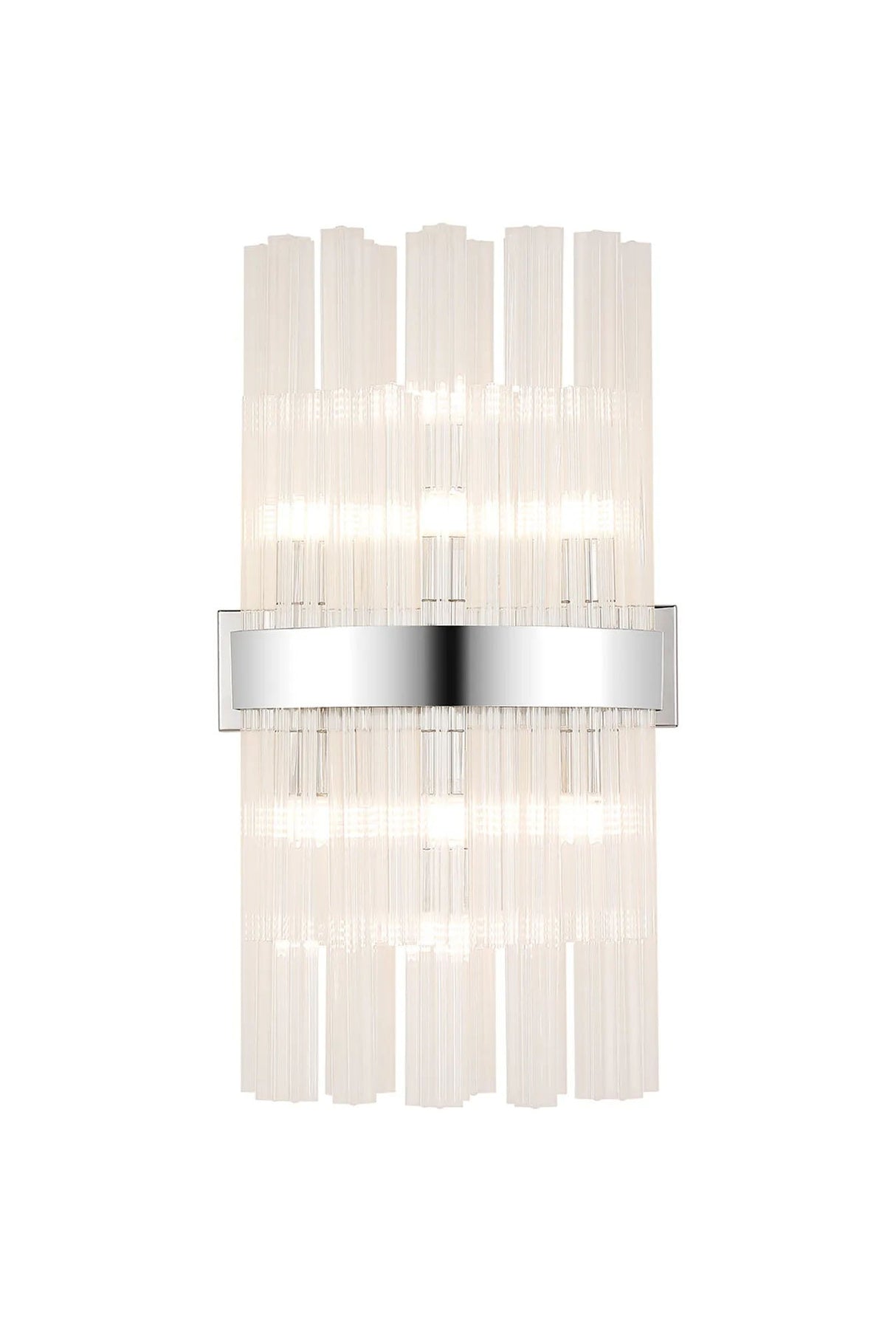 Melville 8 x G9, Wall Light, Polished Nickel/Clear