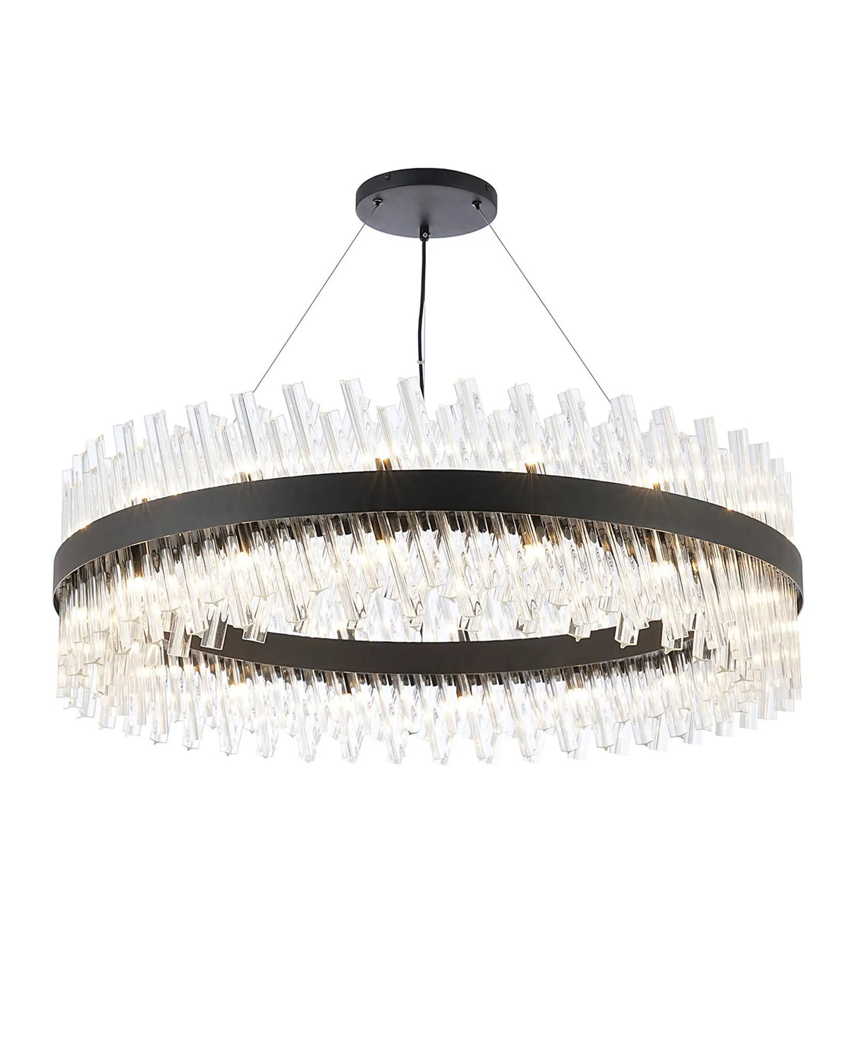 Melville 32 x G9, Pendant Round, Satin Black/Clear (29.51kg)