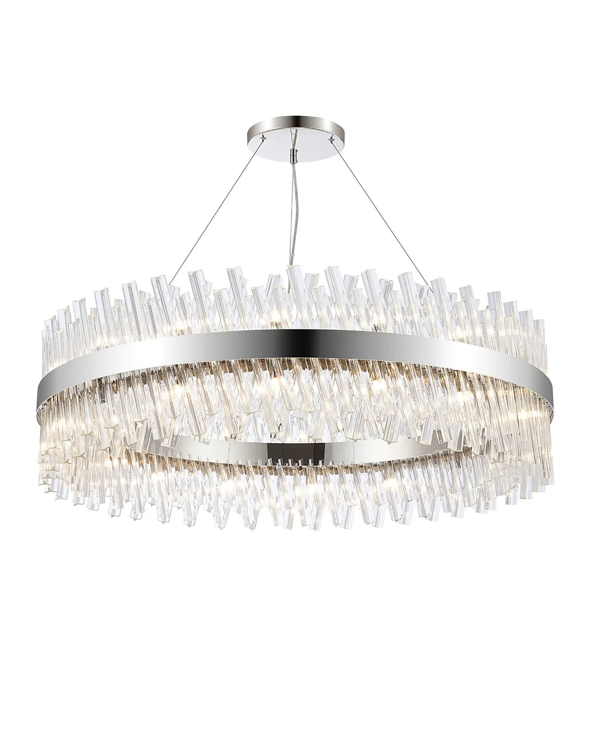 Melville 32 x G9, Pendant Round, Polished Nickel/Clear (29.51kg)