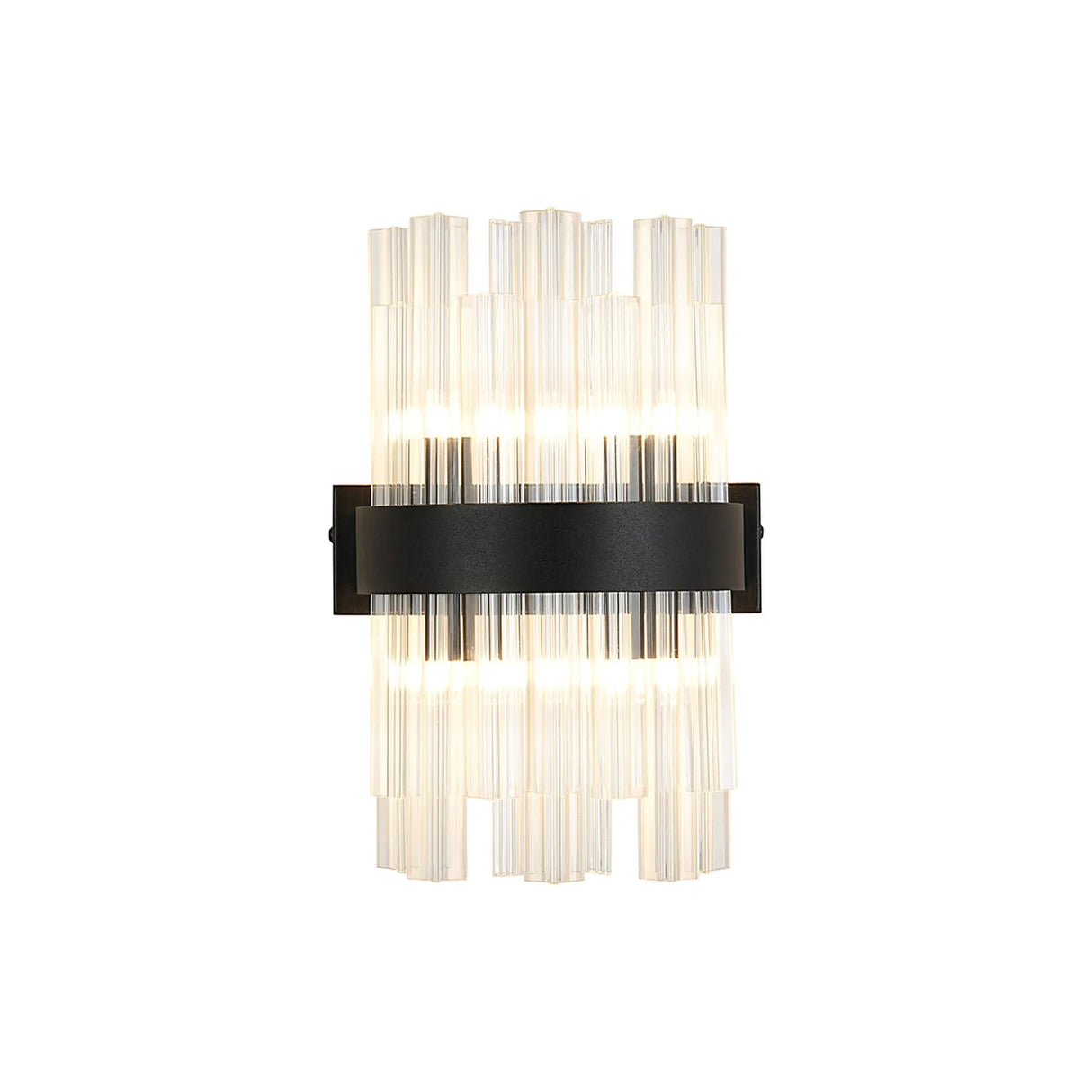 Melville 4 x G9, Wall Light, Satin Black/Clear
