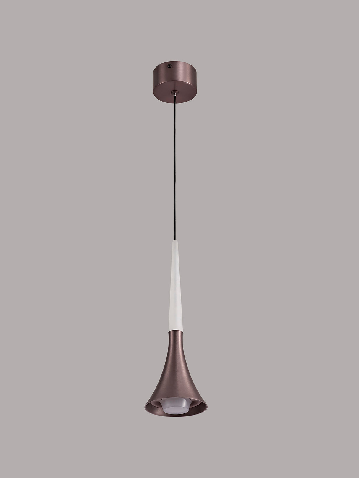 Montgomery 1 Light Pendant, 1 x 5W LED, 3000K, 213lm, Satin Brown, 3yrs Warranty
