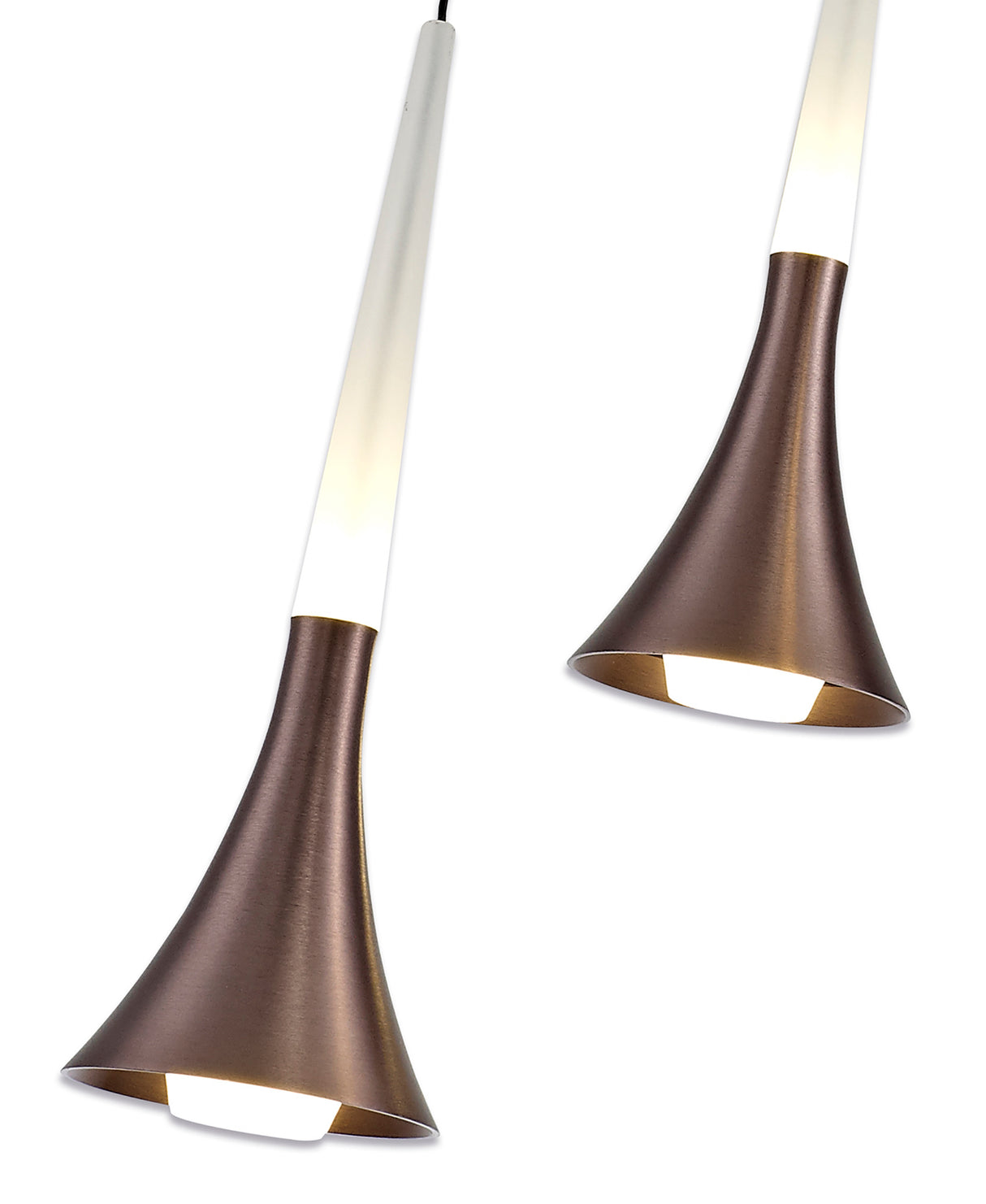 Montgomery 3 Light Round Pendant, 3 x 5W LED, 3000K, 447lm, Satin Brown, 3yrs Warranty