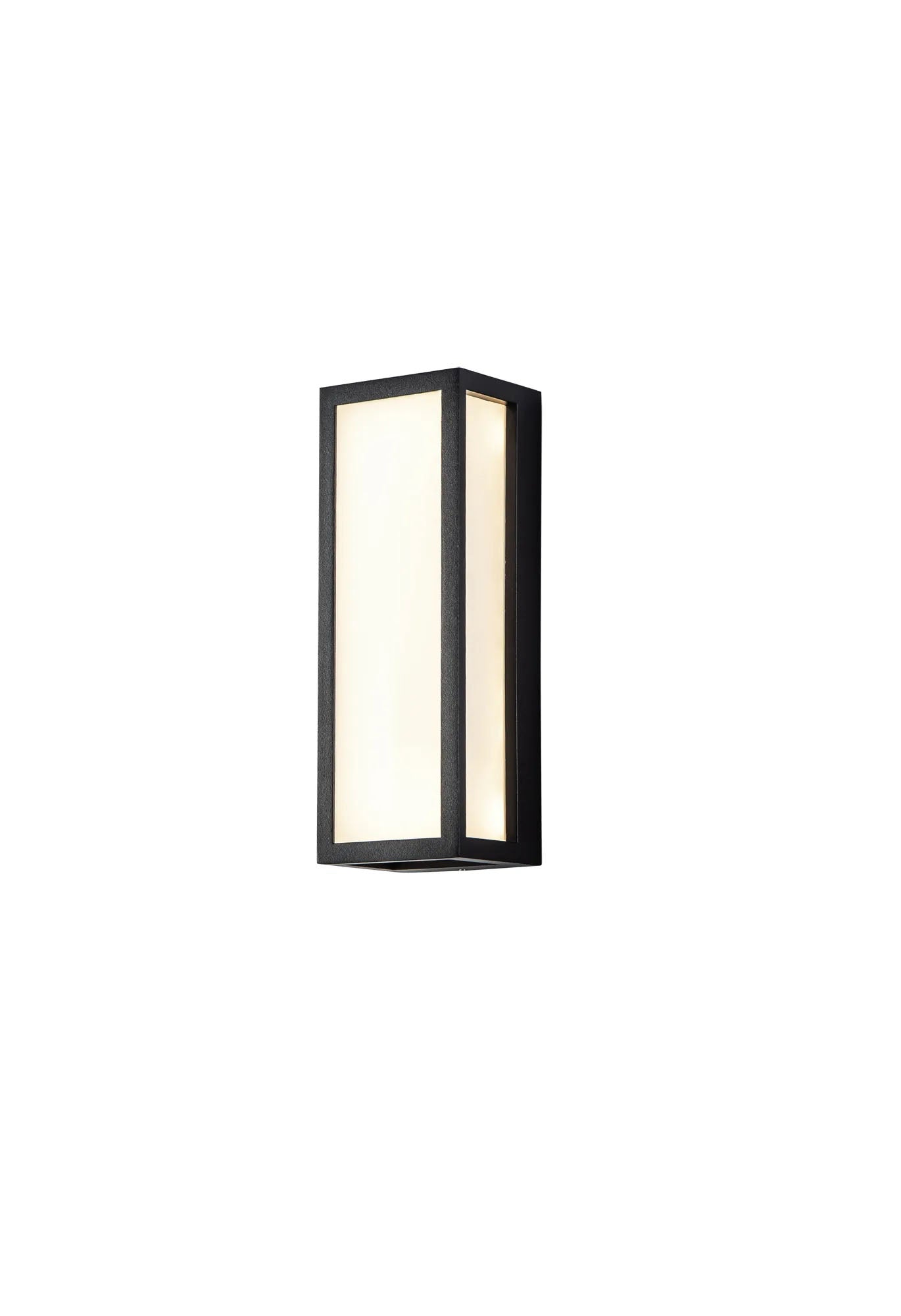 Ord Flush Frosted Wall Lamp, 10W LED, 3000K, IP65, Anthracite