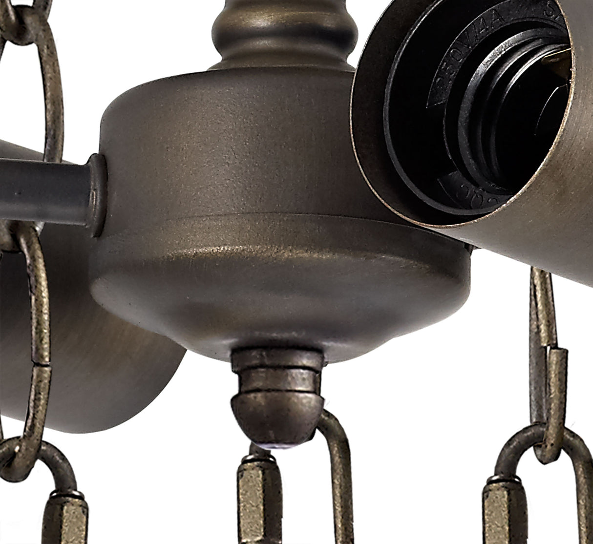 Park Semi Ceiling Kit, 2 x E27, Aged Antique Brass