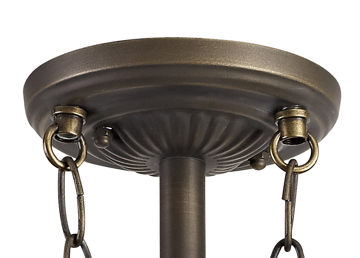 Park Semi Ceiling Kit, 3 x E27, Aged Antique Brass