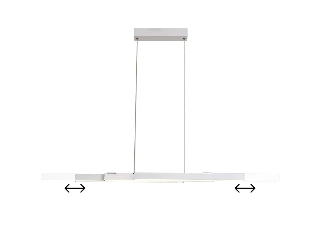 Parke Extendable Linear Pendant , 24W LED, 4000K, Sand White/Aluminium