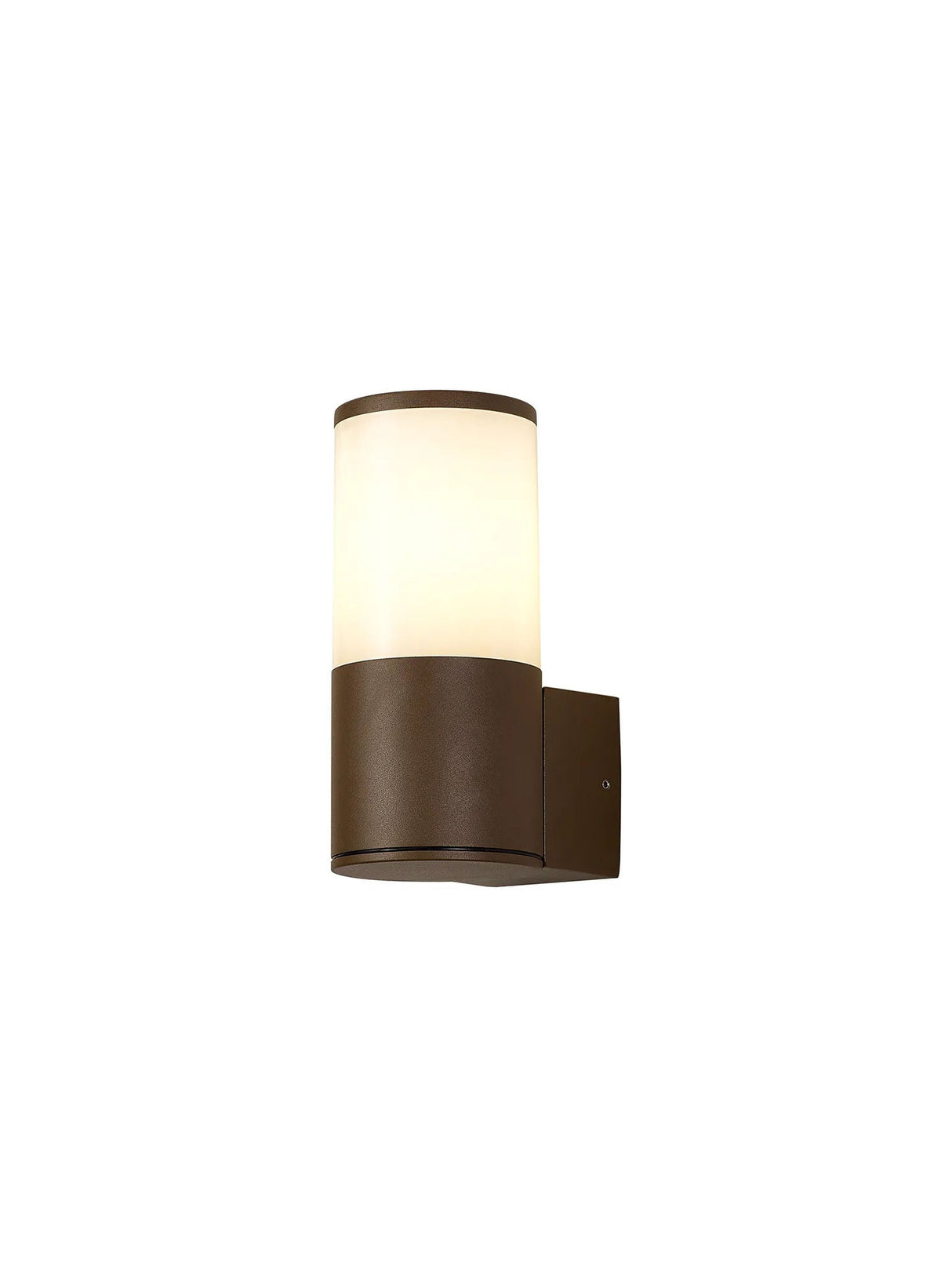 Pascoe Wall Lamp 1 x E27, IP54, Matt Brown/Opal