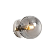 Peters Wall/Ceiling Light With Double Cut Glass, 1 x E14, Satin Nickel/Smoke