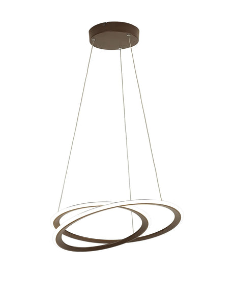 Porterfield Pendant, 40W LED, 3000K, 3 Step Dimming, Brown Oxide