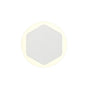 Proctor Magnetic Base Wall Lamp, 12W LED 3000K 15/19cm Vertical Hexagonal Centre, Sand White/Round Acrylic Frosted Diffuser