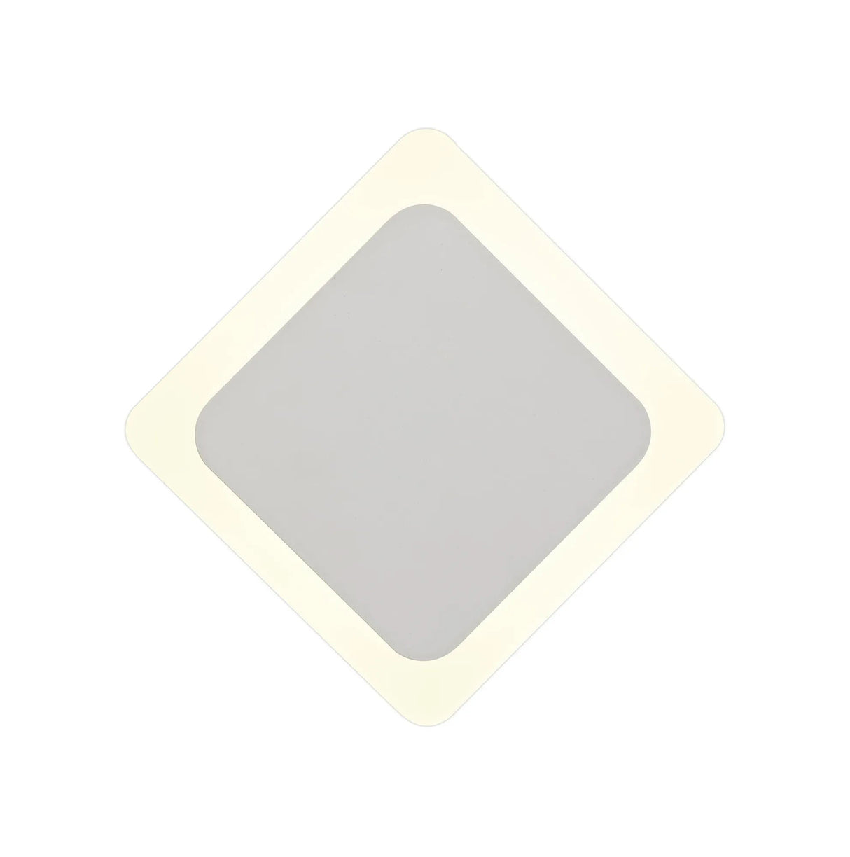 Proctor Magnetic Base Wall Lamp, 12W LED 3000K 15/19cm Diamond Centre, Sand White/Acrylic Frosted Diffuser