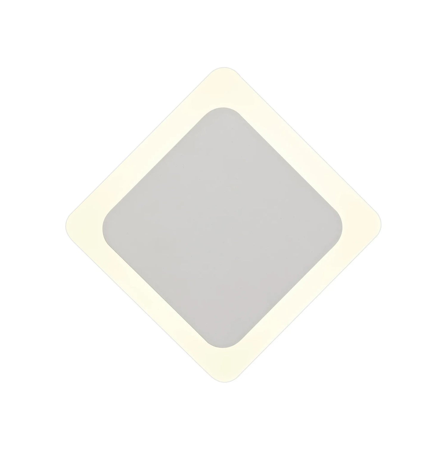 Proctor Magnetic Base Wall Lamp, 12W LED 3000K 15/19cm Diamond Centre, Sand White/Acrylic Frosted Diffuser