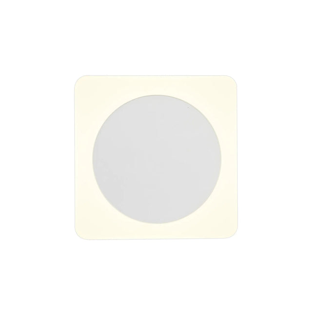 Proctor Magnetic Base Wall Lamp, 12W LED 3000K 15cm Round 19cm Square Centre, Sand White/Acrylic Frosted Diffuser