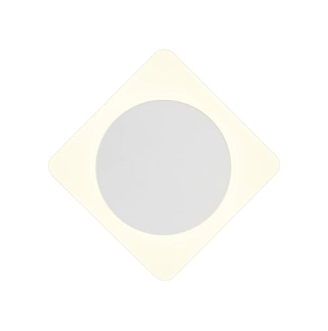 Proctor Magnetic Base Wall Lamp, 12W LED 3000K 15cm Round 19cm Diamond Centre, Sand White/Acrylic Frosted Diffuser