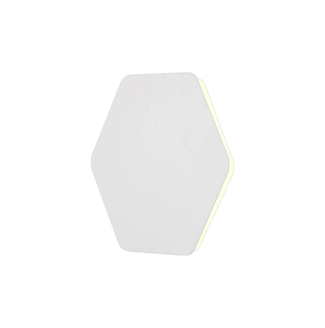 Proctor Magnetic Base Wall Lamp, 12W LED 3000K 20/19cm Horizontal Hexagonal Centre, Sand White/Acrylic Frosted Diffuser