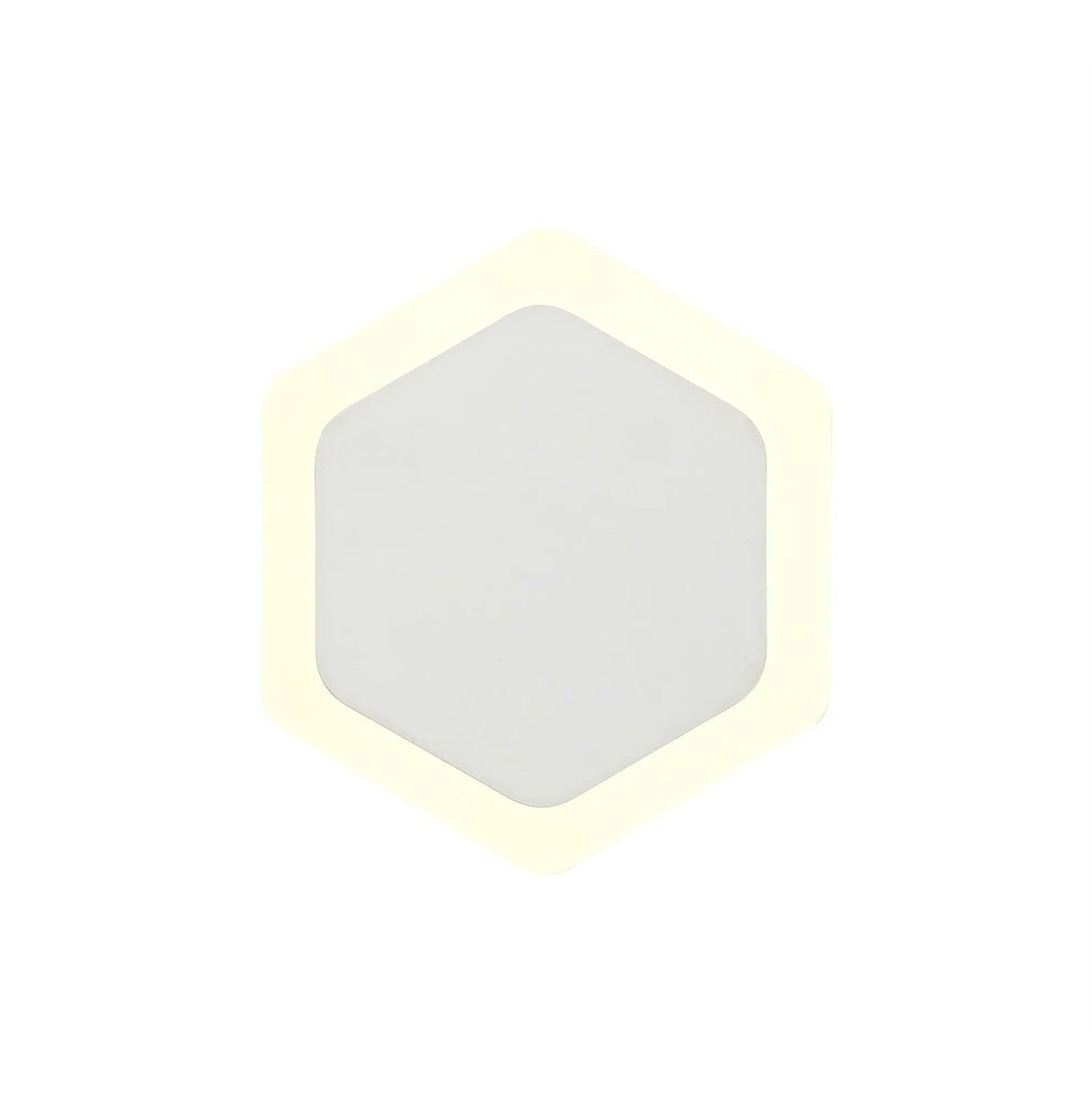 Proctor Magnetic Base Wall Lamp, 12W LED 3000K 15/19cm Vertical Hexagonal Centre, Sand White/Acrylic Frosted Diffuser