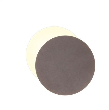 Proctor Magnetic Base Wall Lamp, 12W LED 3000K 20/19cm Round Right Offset, Coffee/Acrylic Frosted Diffuser