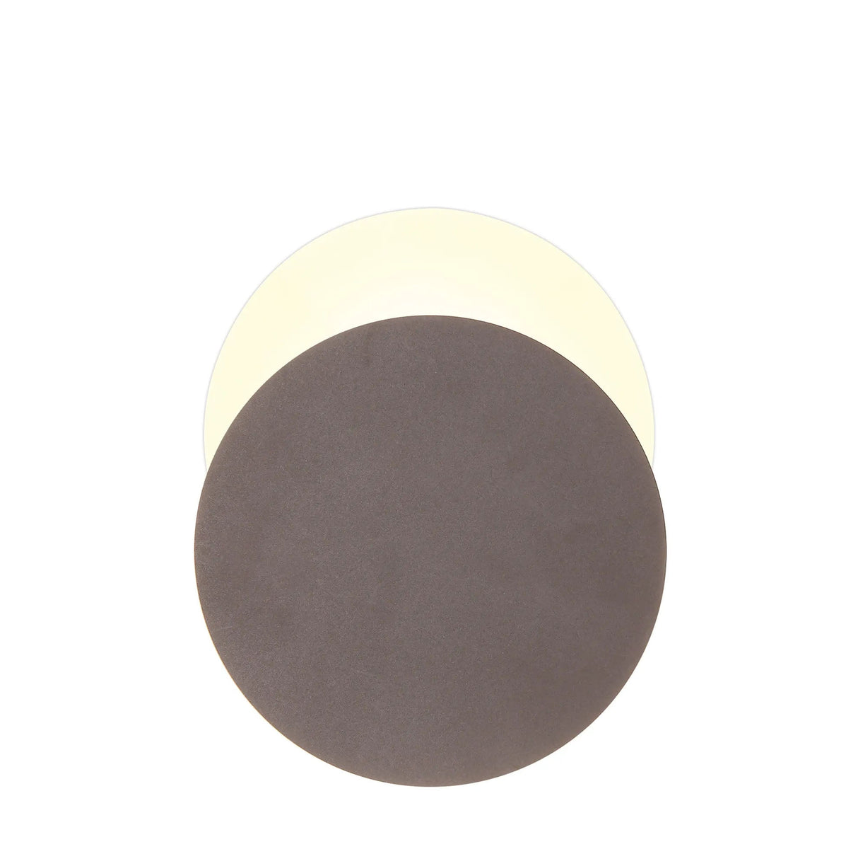 Proctor Magnetic Base Wall Lamp, 12W LED 3000K 20/19cm Round Bottom Offset, Coffee/Acrylic Frosted Diffuser