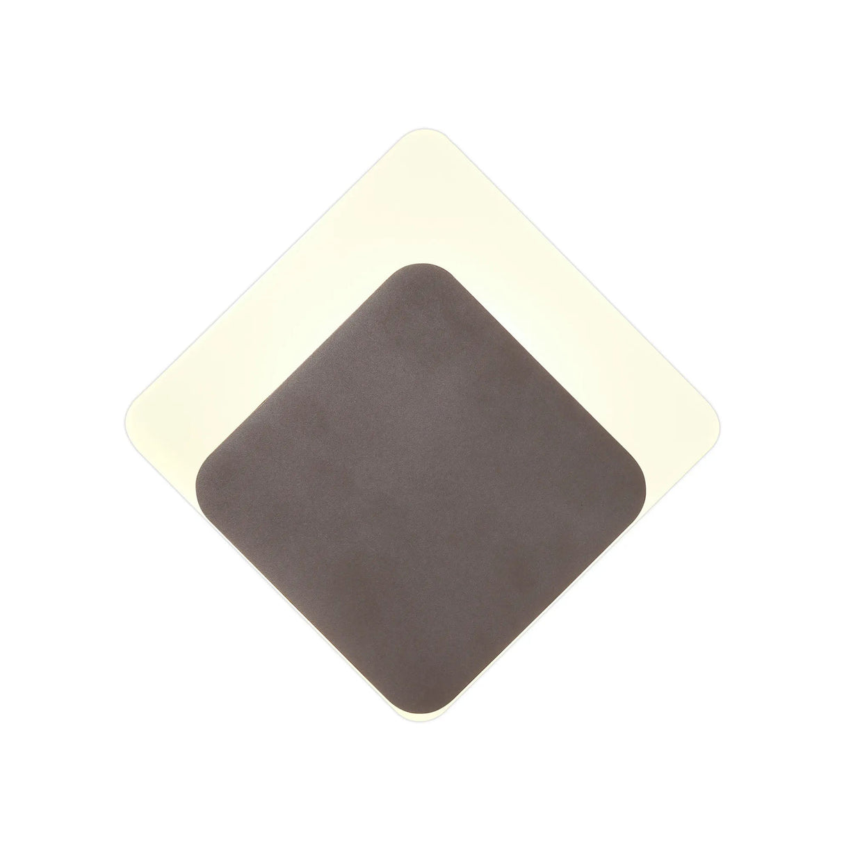 Proctor Magnetic Base Wall Lamp, 12W LED 3000K 15/19cm Diamond Bottom Offset, Coffee/Acrylic Frosted Diffuser