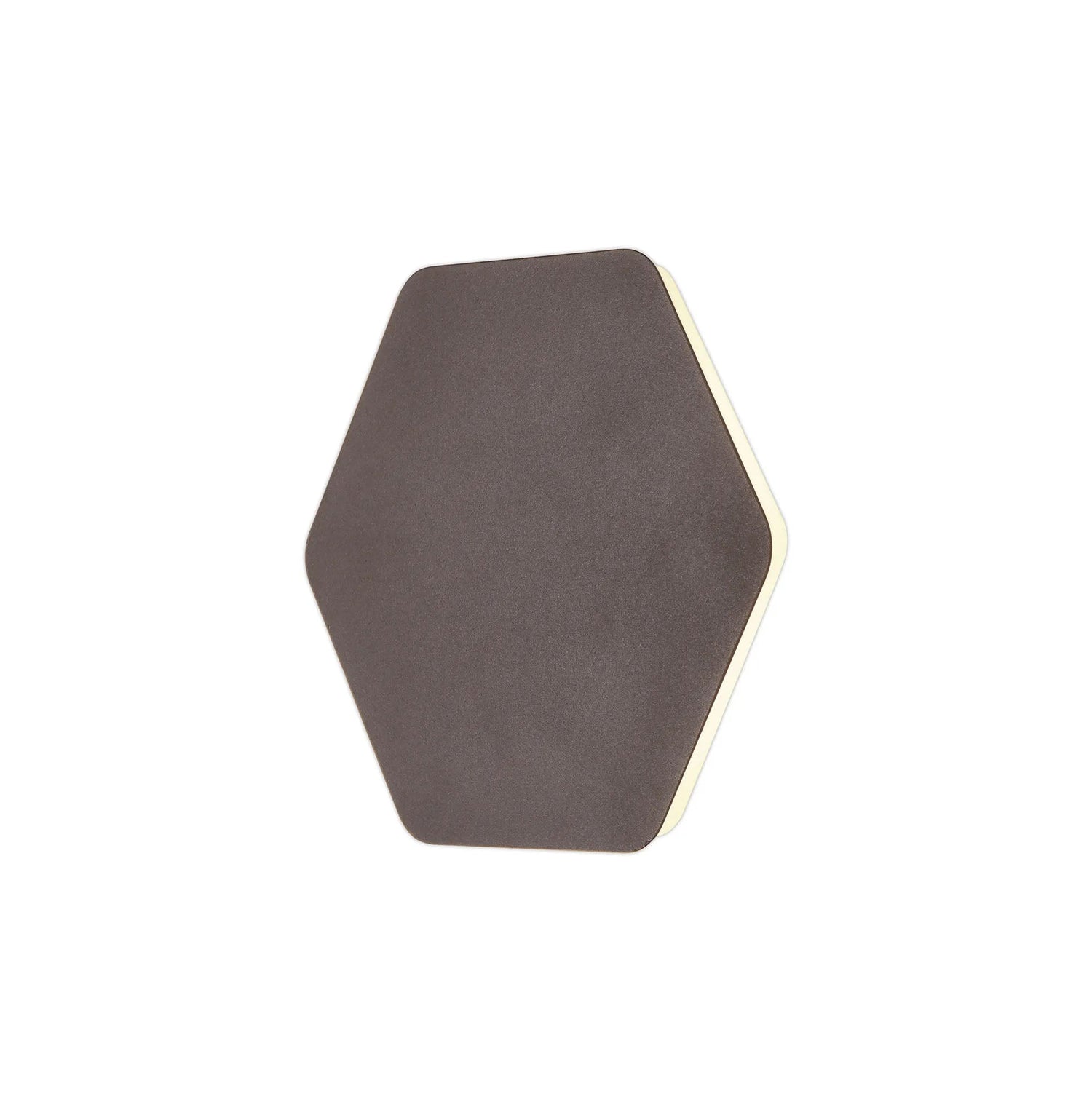 Proctor Magnetic Base Wall Lamp, 12W LED 3000K 20/19cm Horizontal Hexagonal Centre, Coffee/Acrylic Frosted Diffuser