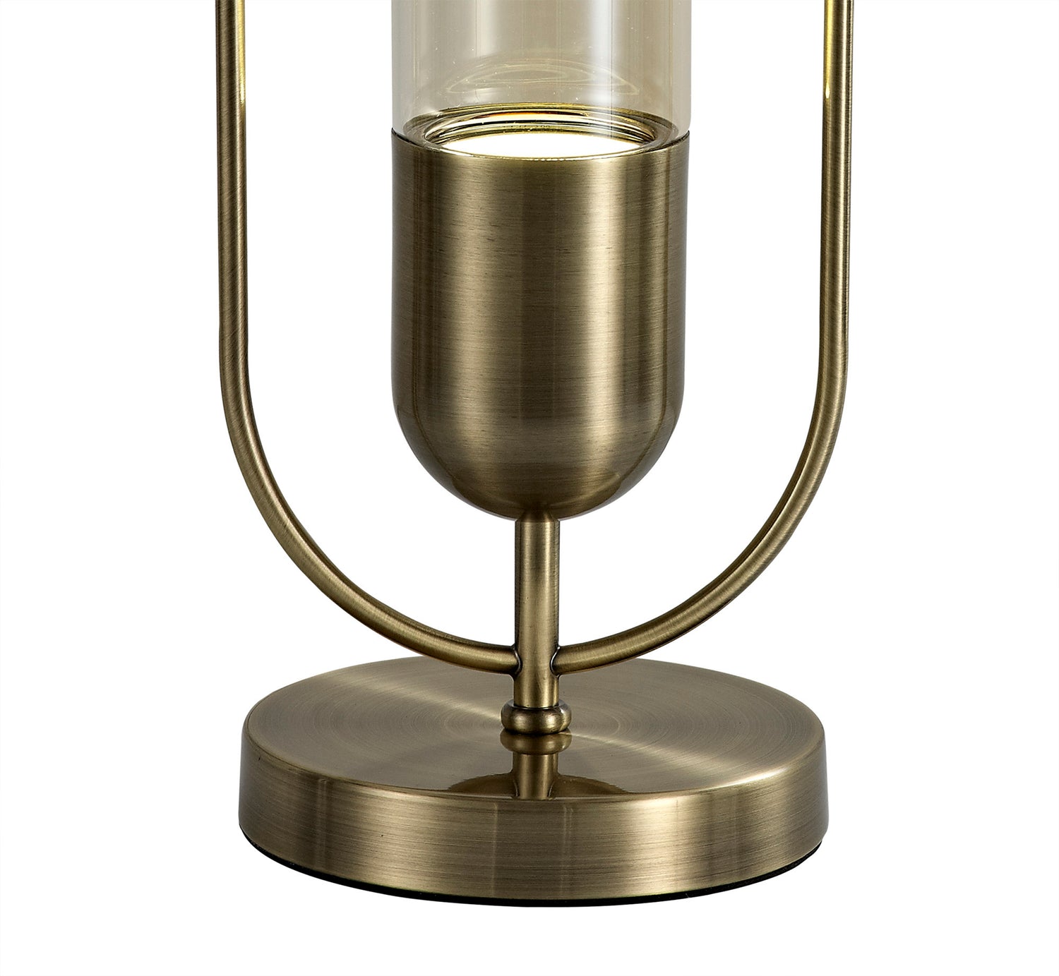 Rae Table Lamp, 1 x 7W LED, 4000K, 790lm, Antique Brass/Amber, 3yrs Warranty