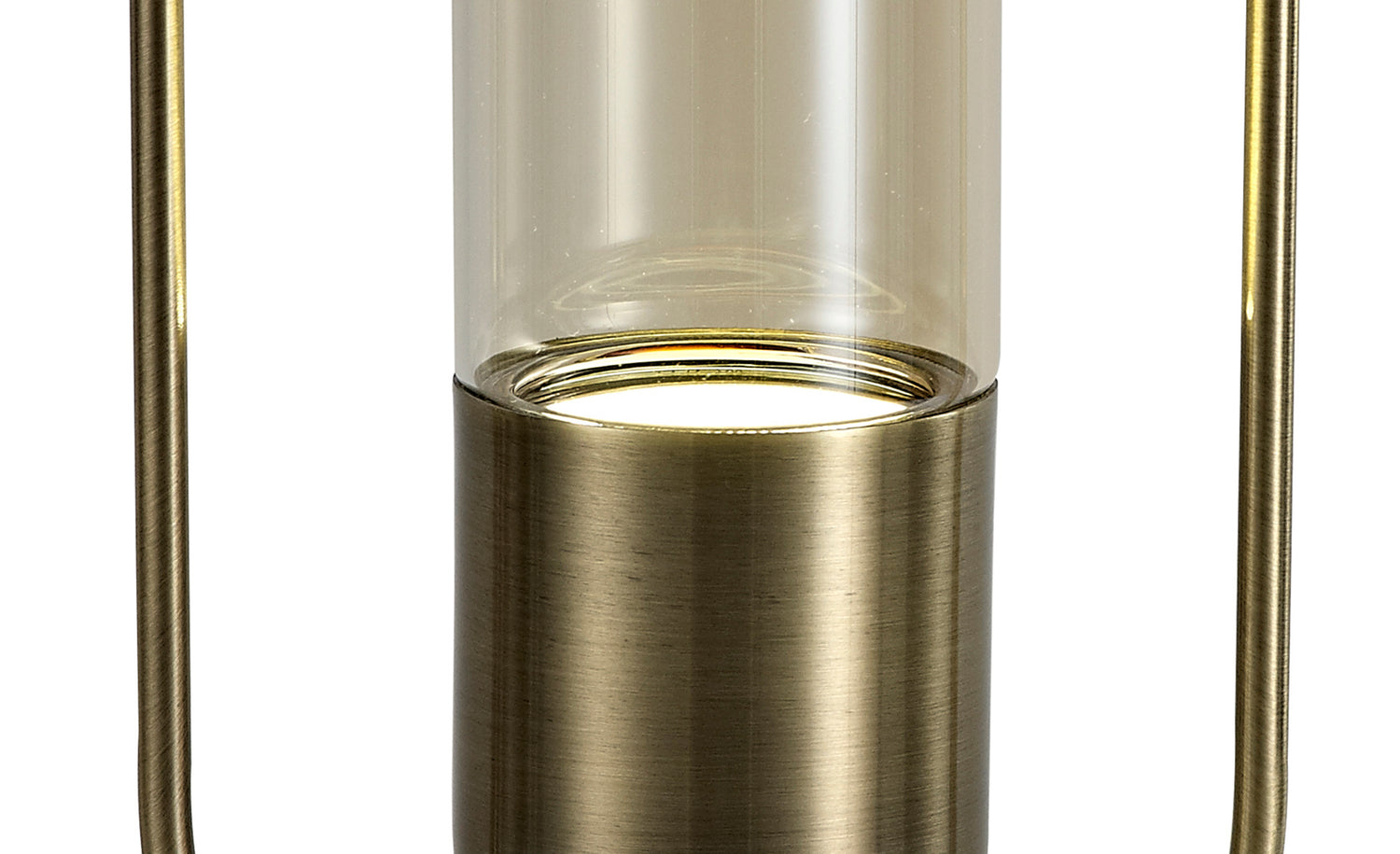 Rae Table Lamp, 1 x 7W LED, 4000K, 790lm, Antique Brass/Amber, 3yrs Warranty