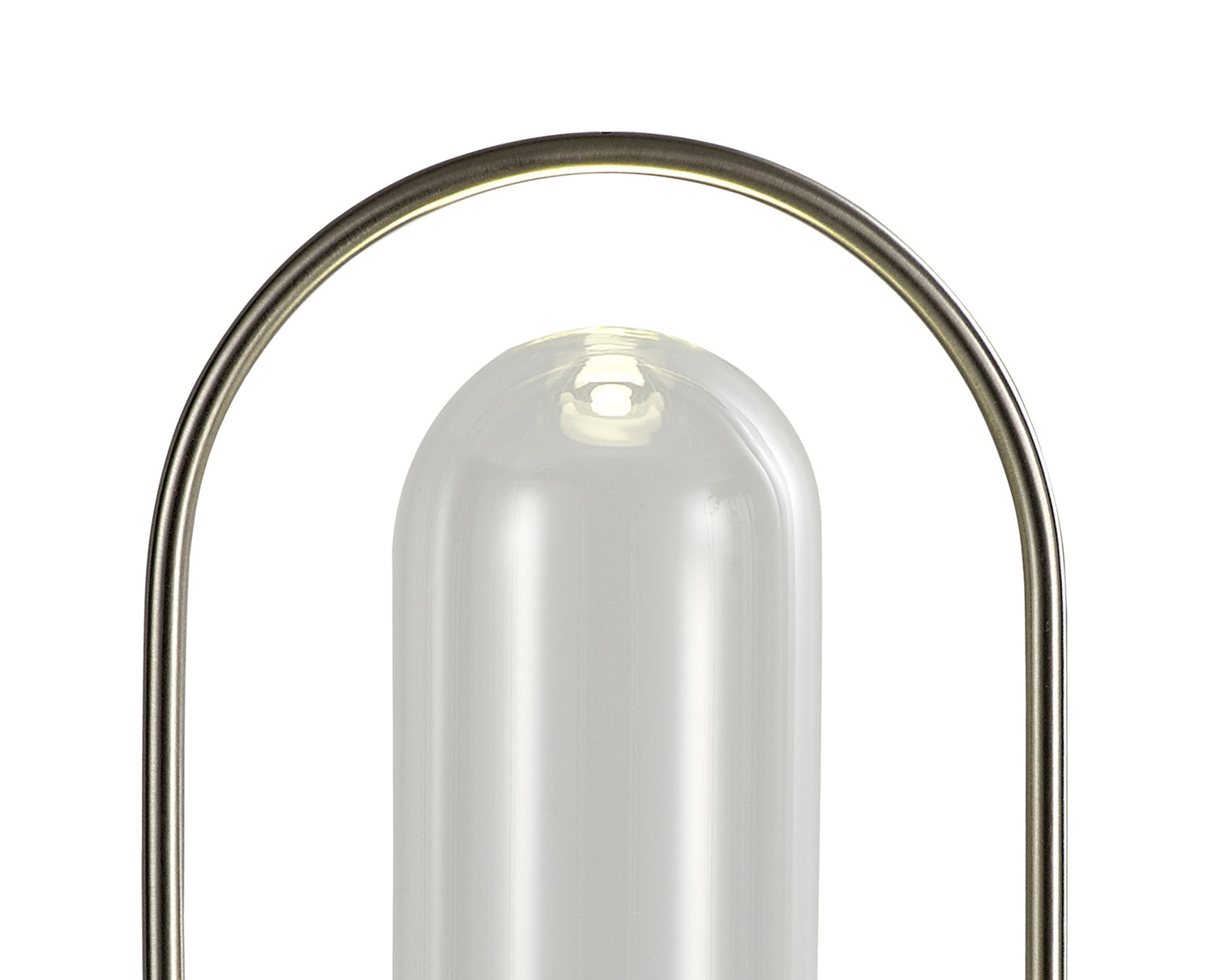 Rae Table Lamp, 1 x 7W LED, 4000K, 790lm, Satin Nickel/Clear, 3yrs Warranty