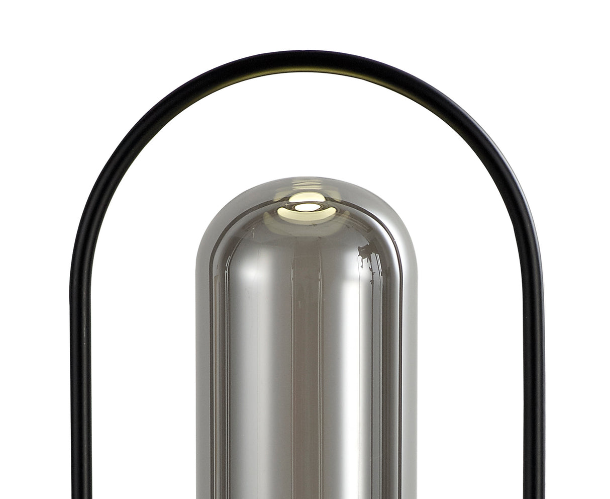 Rae Table Lamp, 1 x 7W LED, 4000K, 790lm, Black/Smoked, 3yrs Warranty