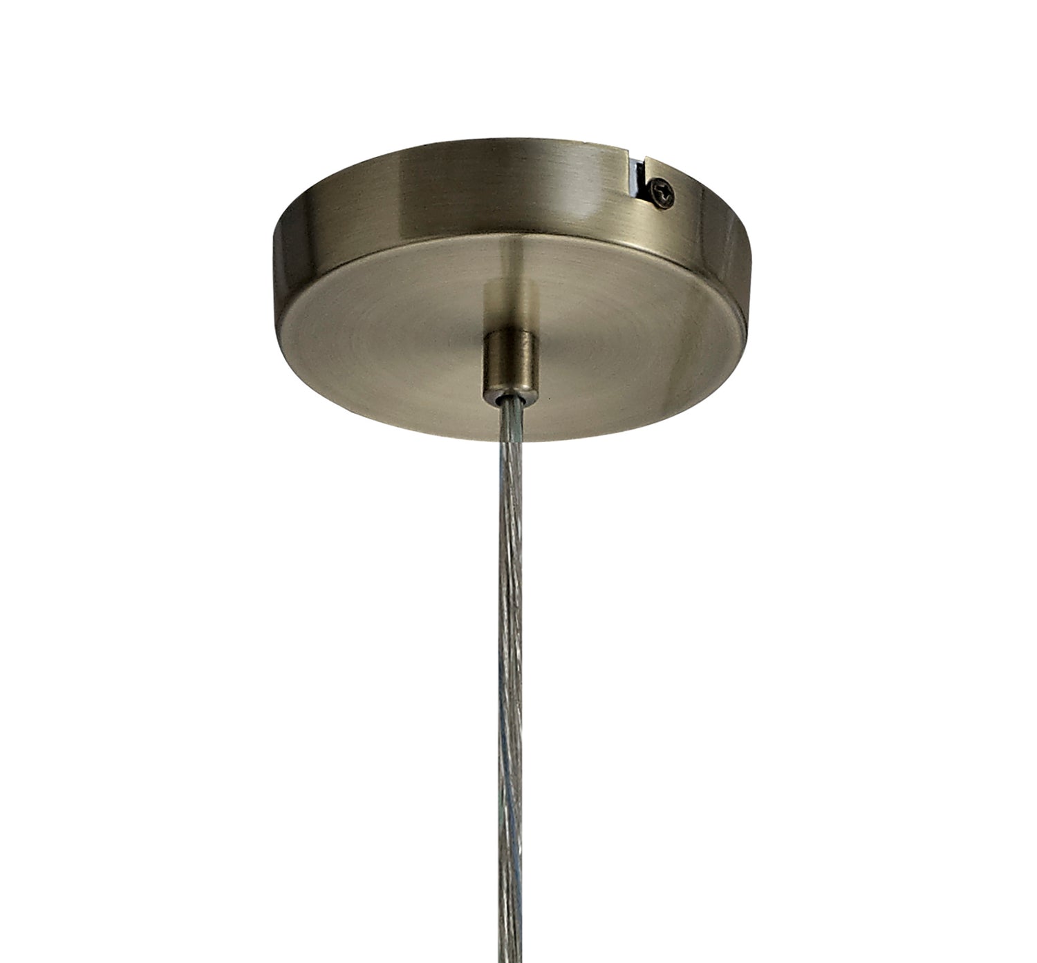 Rae Rectangular Pendant, 1 x 7W LED, 4000K, 790lm, Antique Brass/Amber, 3yrs Warranty