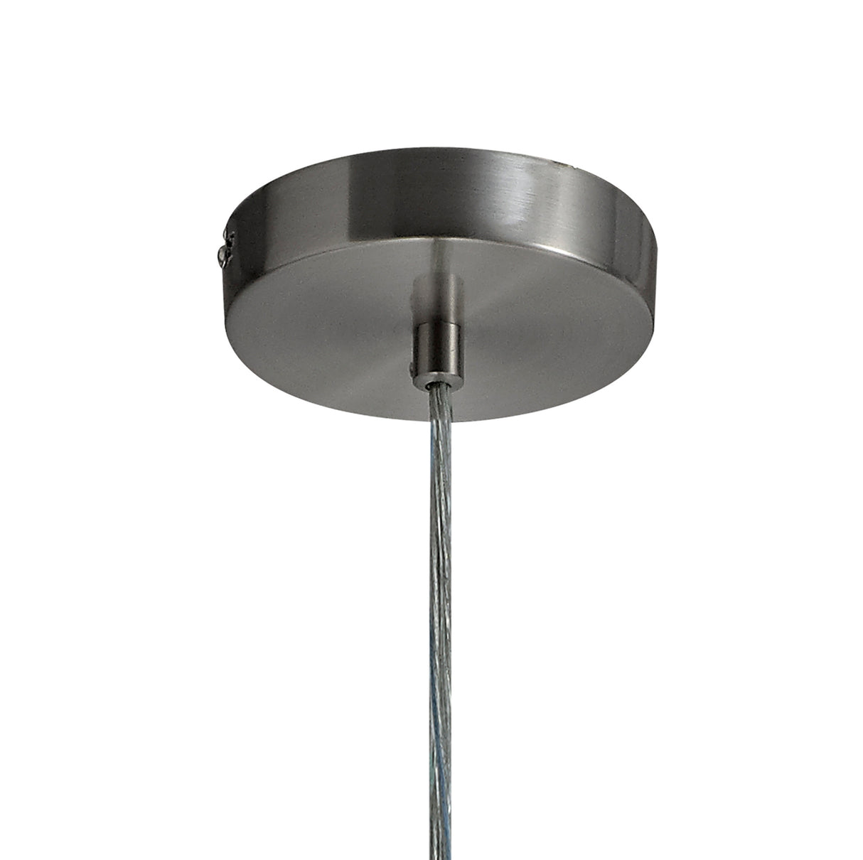 Rae Pendant, 1 x 7W LED, 4000K, 790lm, Satin Nickel/Clear, 3yrs Warranty