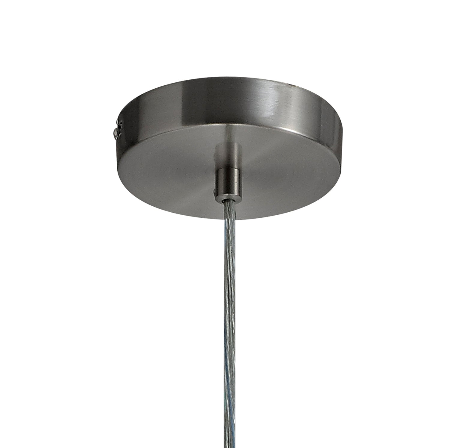 Rae Pendant, 1 x 7W LED, 4000K, 790lm, Satin Nickel/Clear, 3yrs Warranty