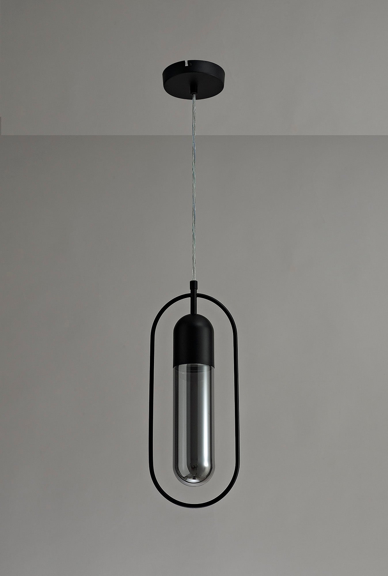 Rae Pendant, 1 x 7W LED, 4000K, 790lm, Black/Smoked, 3yrs Warranty