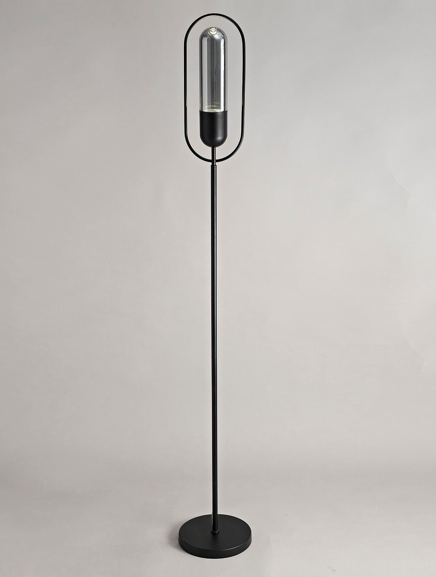 Rae Floor Lamp, 1 x 7W LED, 4000K, 790lm, Black/Smoked, 3yrs Warranty