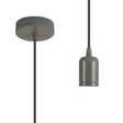 Robson 2m 1 Light Pendant Warm Grey, E27 Max 60W & Deeper Shade Ring