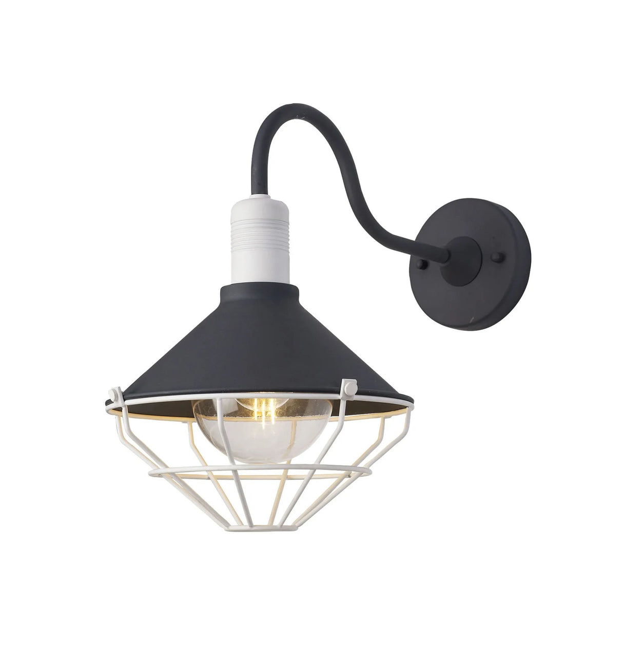 Rush Wall Lamp, 1 x E27, IP65, Anthracite/Matt White