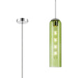 Samed Single Pendant, 1 Light Adjustable E27, Polished Nickel / Green